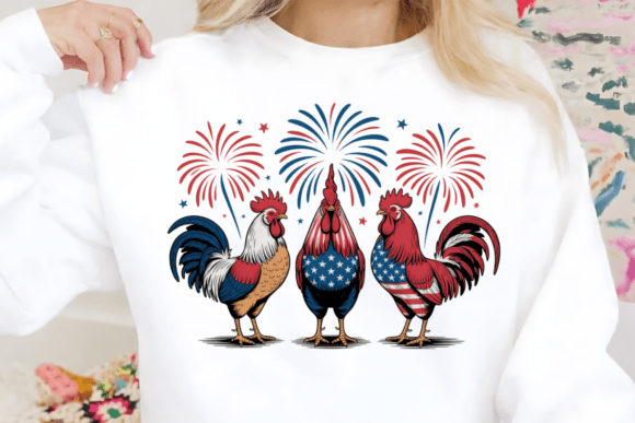 Download Patriotic Rooster with Fireworks PNG - Premium Resources