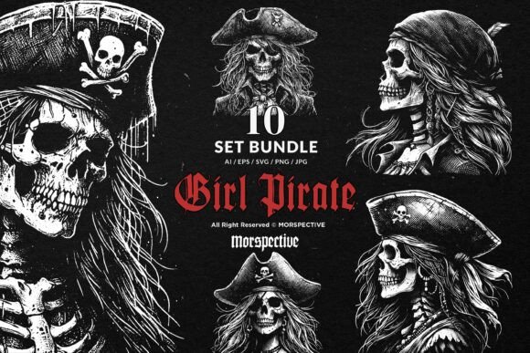 Download 10 Bundle Dark Art Girls Pirates Woman - Pirates Collection